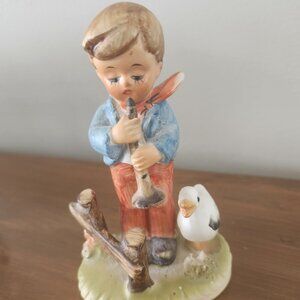 Eric Stauffer Boy Duck Flute # 55 Arnart Japan Music Time Figurine